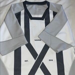 Savage X Fenty gray and White Graphic Shirt